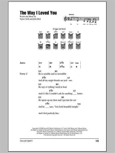 the way i loved you chords